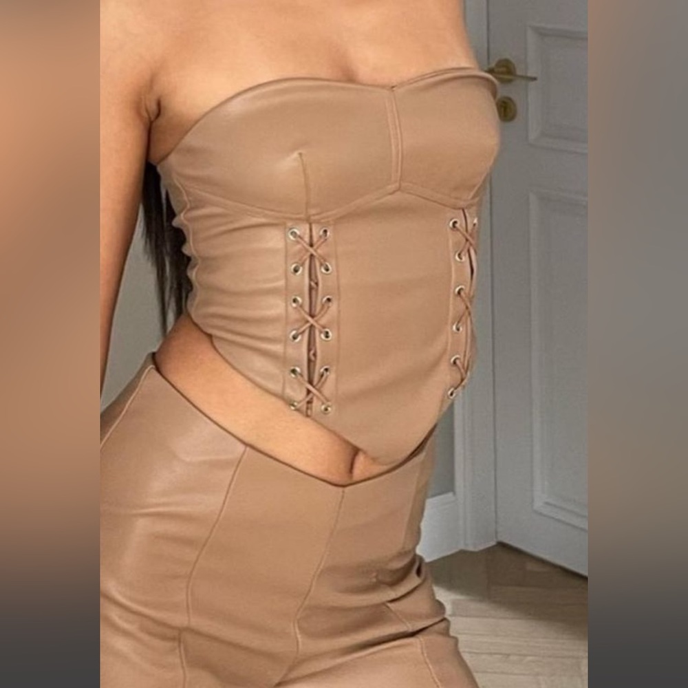 tiger mist marina top- tan XS
